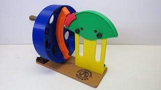 Rotary Motion to Curved / Spherical Motion Mechanism. Animated & 3D Printed Model