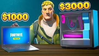 1000€ Gaming LAPTOP VS 3000€ Gaming PC in Fortnite  (OG Season)