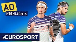 Dominic Thiem vs Alexander Zverev Extended Highlights | Australian Open 2020 Semi Finals | Eurosport