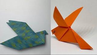 DIY Origami paper bird with Sky #diy #diyorigami #origami #bird