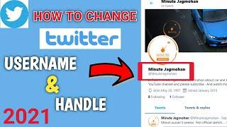 How to Change Twitter @ name 2021 | twitter username change | twitter user id change