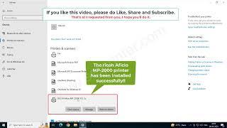 How to Install Ricoh Aficio MP-2000 Printer Driver on Windows 11, 10, 8, 7