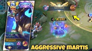 SAVAGE!! TOP GLOBAL MARTIS PERFECT & SUPER AGGRESSIVE GAMEPLAY!! ( Best Build 2024 ) MLBB