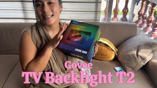 GOVEE BACKLIGHT TV | UNBOXING & INSTALLATION | JULIA EVANGELINE UNITE