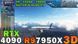 Microsoft Flight Simulator | R9 7950X3D | RTX 4090 | 4K 1440p 1080p | Ultra Settings | DLSS 3 ON/OFF