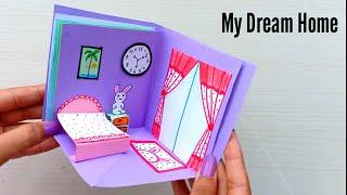 How To Make a beautiful Paper House /DIY Miniature paper House