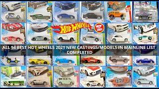 All 94 Best Hot Wheels 2021 New Castings/Models in Mainline Completed (Exotics, JDMs & MORE)