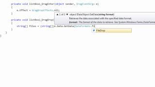 Listbox Drag and Drop C#