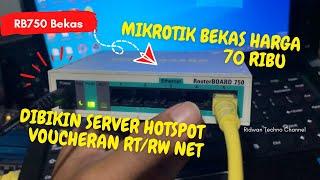 MIKROTIK BEKAS RB750 HARGA 70 RIBU JADI SERVER WIFI HOTSPOT