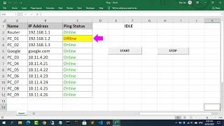 How to create a Ping monitoring tool with Microsoft Excel
