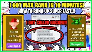 SABER SIMULATOR I got *MAX RANK IN 10 MINUTES!* I got called a *HACKER!* MAX WEAPONS! AURA! - ROBLOX