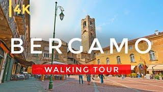 Bergamo Walking Tour   - Walk Through Ancient Bergamo Old Town in 4K