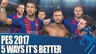 PES 2017 PS4 Gameplay - 5 Ways It's Better This Year