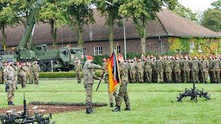 Übergabeappell Logistikbataillon 161 in Delmenhorst 02.09.2021 - OTL Ickert zu OTL Eberhardt