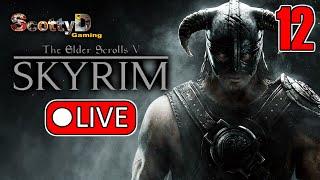 LIVE Skyrim, Part 12 / Delphine, Peace Treaty and Hunting Down Alduin, Modded (Full Game Blind)
