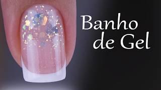 Banho de Gel Encapsulado com Glitter Flocado