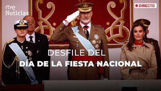 12 de OCTUBRE: DESFILE MILITAR presidido por los REYES y la PRINCESA LEONOR | RTVE Noticias