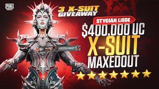 Ultimate 7 Star Stygian Liege X-Suit Maxed Out | 3 X-Suit Giveaway |  PUBG MOBILE 