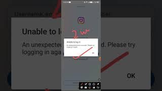 Instagram An unexpected error occurred. please try logging in again #shorts #instagram #facebook