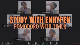 Study with Enhypen on Zoom  (pomodoro 25x4 w/ timer) | Study with Kpop | Ronah Abigail Bejoc