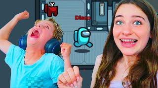 OUR LITTLE BROTHER PLAYS AMONG US & Wins! Gaming w/ The Norris Nuts