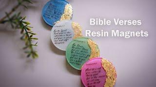 Customized Bible Verses Resin Fridge Magnet | Resin art for Beginners | Epoxy Resin Charms Ideas