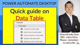 Data Table Quick Guide - Power Automate Desktop