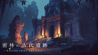 Night jungle ruins ambience / 6 hours / for focus and relaxation