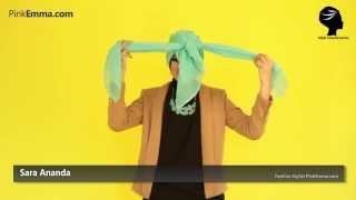 PinkEmma Hijab Tutorial: Turban Praktis Dari Pashmina Polos