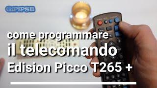 How to program the Edision Picco T265 T265+ decoder remote control to clone the TV remote control