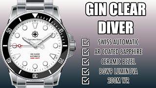 Gin Clear Diver Watch Review | Second Hour Watches | Swiss Movement and All The Upgrades!
