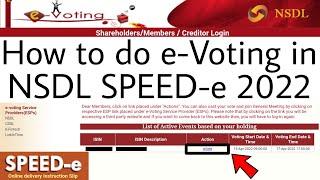 How to do e-Voting in NSDL SPEED-e 2022 | How To Register For NSDL e-Voting 2022