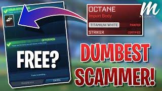 IS THIS THE DUMBEST SCAMMER IN ROCKET LEAGUE? #shorts