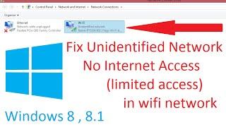 Unidentified Network No Internet Access or Limited Access in Windows [Solution]