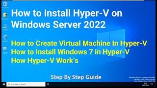 How to Install Hyper-V in Windows Server 2022 !! Create & Run New Virtual Machine !! How Its Works