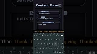 Contact Form Using #html & #css | No #javascript No Any #backend Working Perfect Free #source Code |