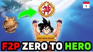 ZERO TO HERO Starting A FREE To Play Account DAY 1 ( Dragon Ball legends)