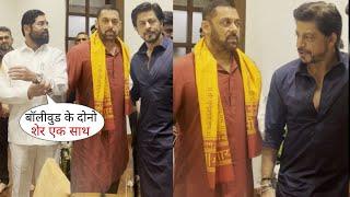 Salman Khan and Shahrukh Khan Meet with CM Eknath Shinde at Ganpati Celebration CM Home