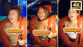 Watch This Girl Face the Ultimate Slingshot Ride Challenge! #slingshotchallenge #slingshotpcb