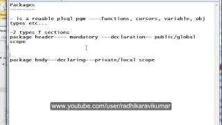 PL/SQL: Introduction to Packages