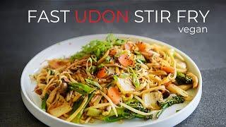 FAST Weeknight Udon Noodles Stir Fry Recipe!