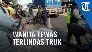 Terjatuh dari Motor, Seorang Perempuan Tewas Terlindas Truk Trailer