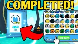 COMPLETED Pet Collection & MAX PETS EQUIPPED in Pet Simulator X