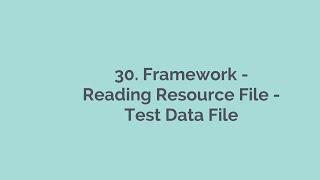 30. API Automation Framework - Reading Resource File Test Data File,REST,  API Automation Playlist