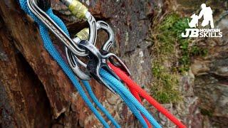 How to use a climbing belay device in guide mode including lowering, Black Diamond ATC / DMM Pivot