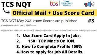 TCS NQT Score Card Released | What Next | How to apply for Jobs | Complete Profile 100% #tcsnqt