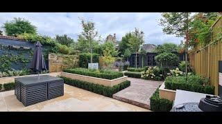 A Grand London Garden with Contemporary Lines and Classic Evergreen Structure