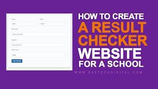 How to create Result Checker website for a school