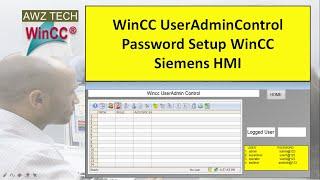 WinCC UserAdminControl |Password Setup WinCC Siemens HMI