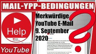 Merkwürdige YouTube E-Mail 09.September.2020???